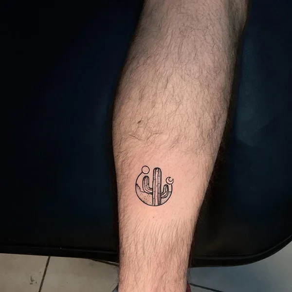 Small Cactus Tattoo 2