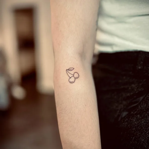 Small Cherry Tattoo 2
