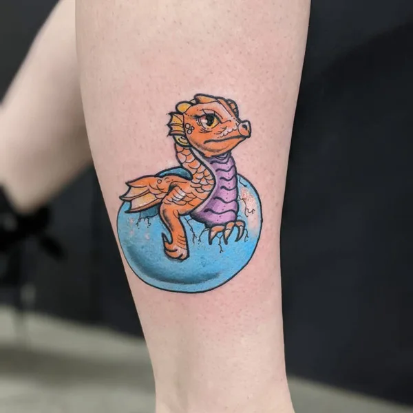 Small Chinese dragon tattoo 1