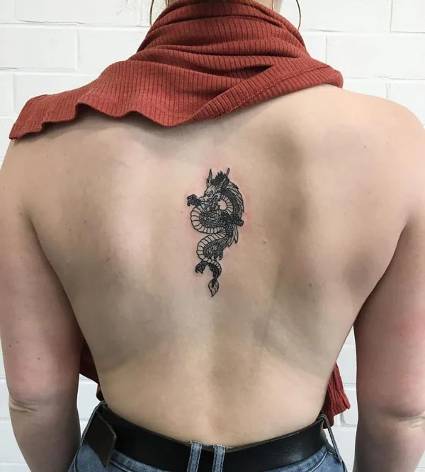 Small Chinese dragon tattoo 2