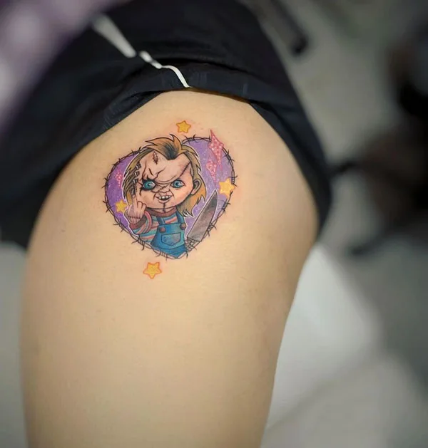 Small Chucky tattoo