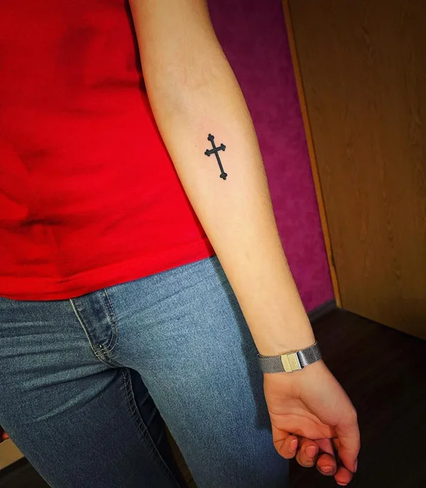Small Cross Tattoo 1