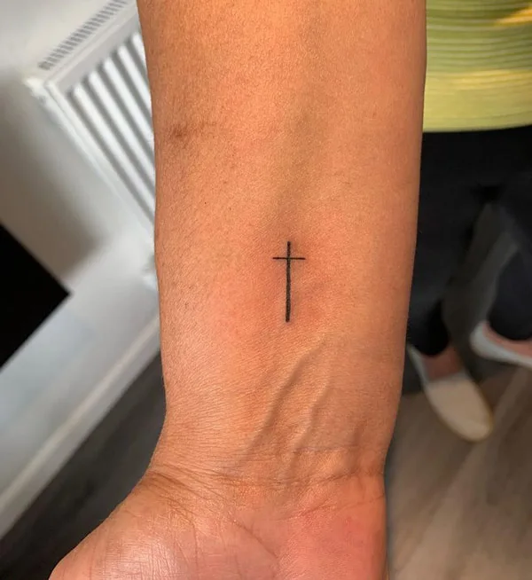 Small Cross Tattoo 2