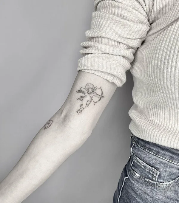 Small Cupid Tattoo 1