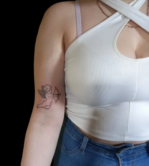 Small Cupid Tattoo 2