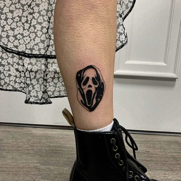 Small Ghostface tattoo