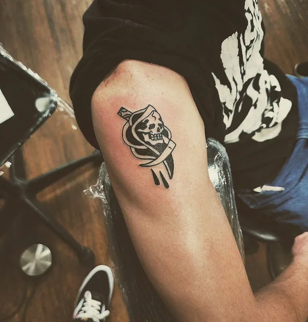 Small Grim Reaper Tattoo 1