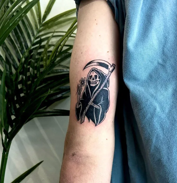 Small Grim Reaper Tattoo 2