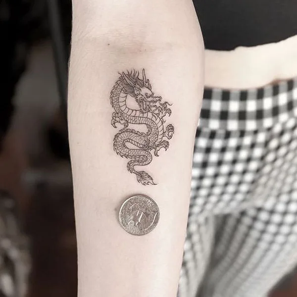 Small Japanese dragon tattoo 1