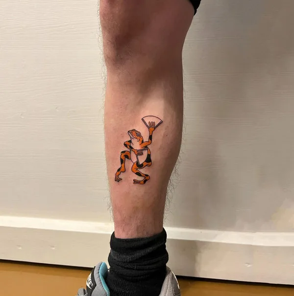 Small Japanese frog tattoo