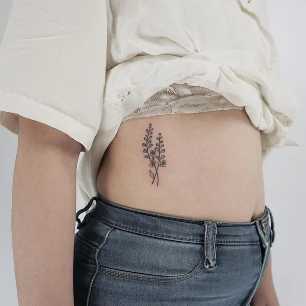 Small Larkspur Tattoo 2