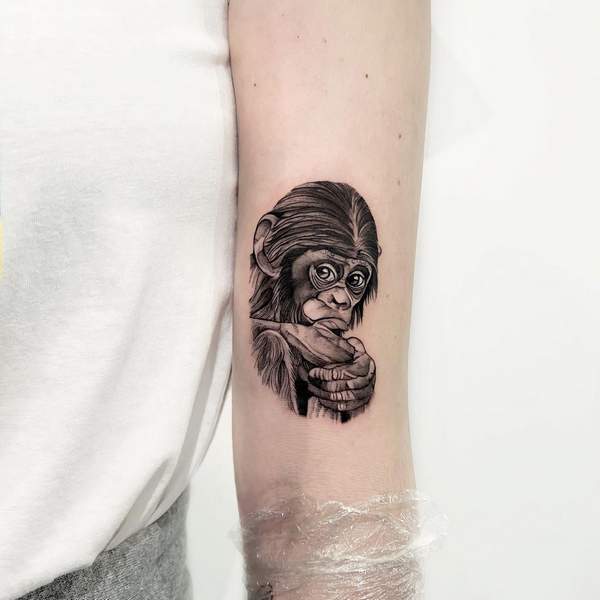 Small Monkey Tattoo 2