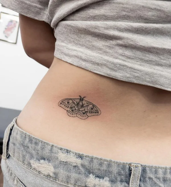 Small Moth Tattoo 1