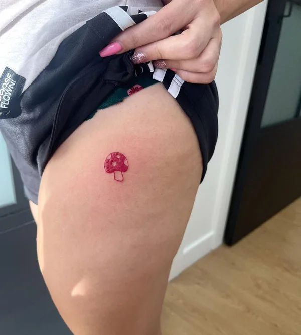 Small Mushroom Tattoo 1