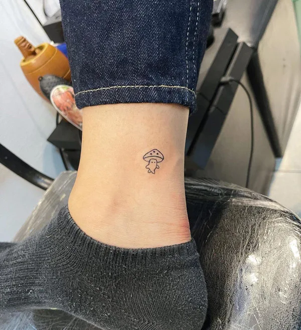 Small Mushroom Tattoo 2