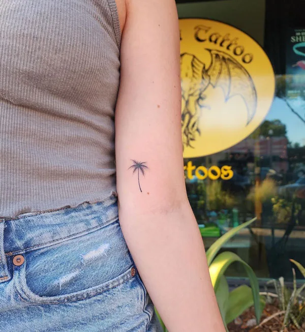Small Palm Tree Tattoo 1