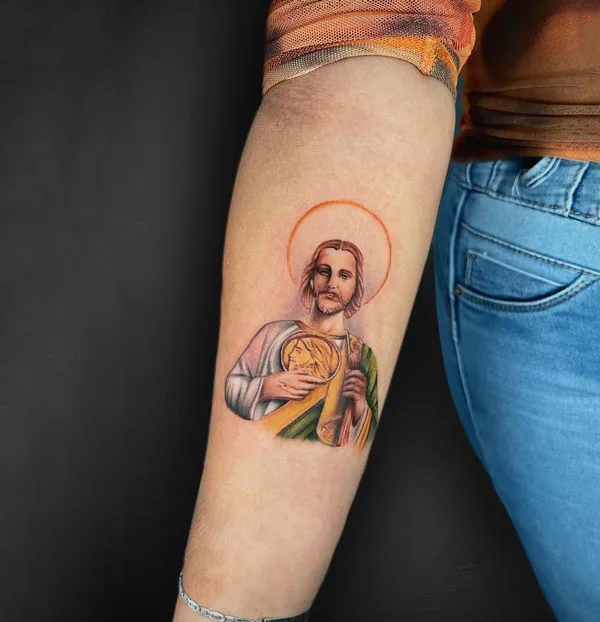 Small San Judas tattoo