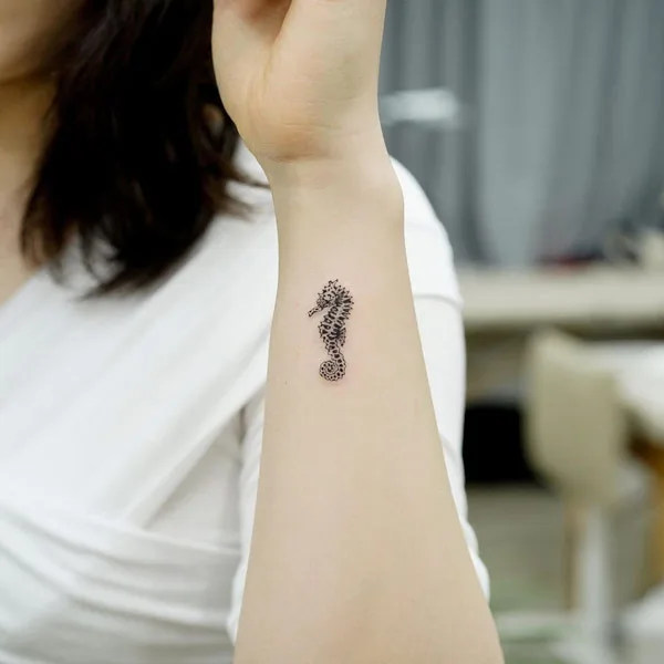 Small Seahorse Tattoo
