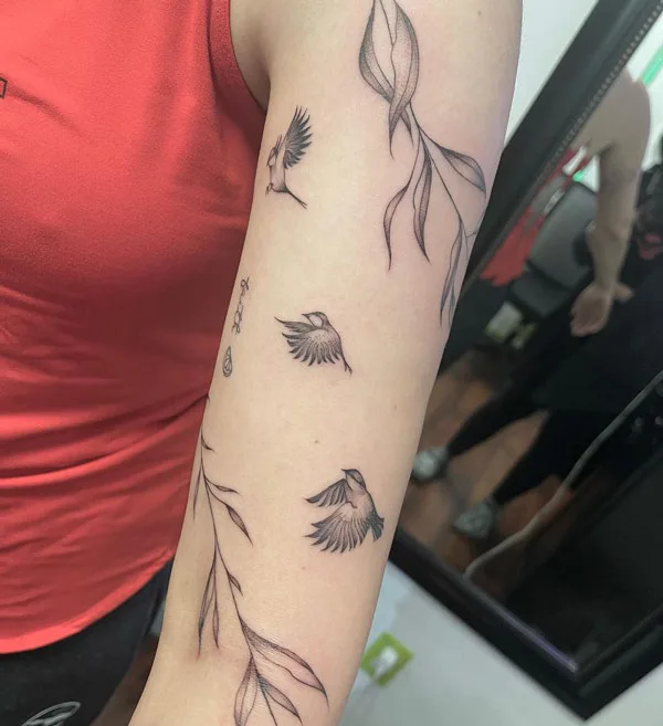 Small Sparrow Tattoo 1