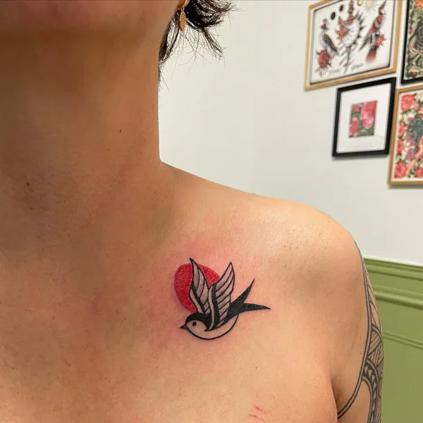 Small Sparrow Tattoo 2