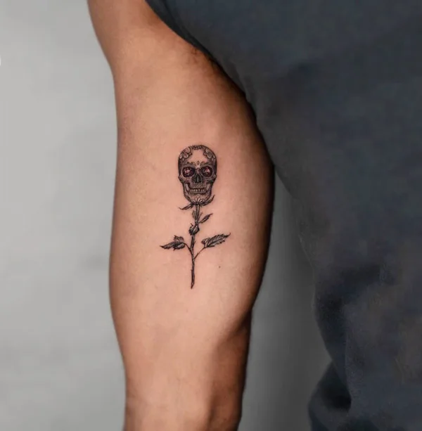 Small Sugar Skull Tattoo 2