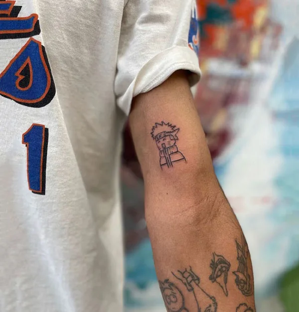 Small anime tattoo