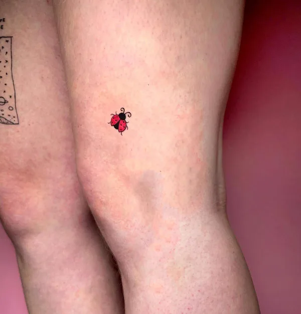Small ladybug tattoo 2