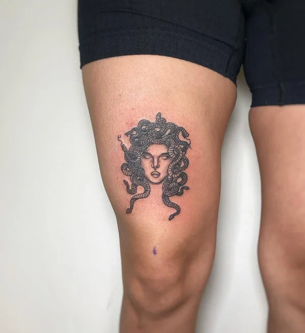 Small medusa tattoo