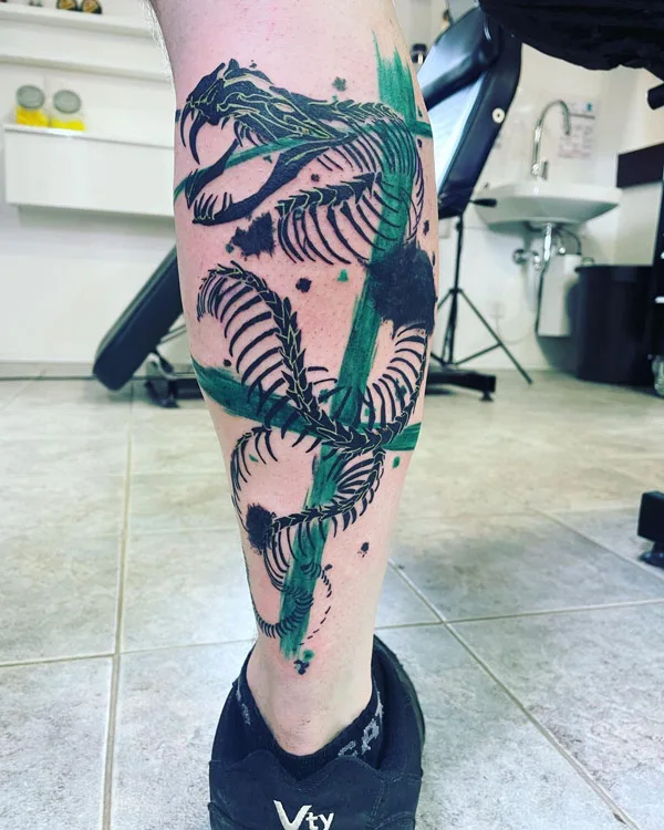 Snake Skeleton Tattoo 1