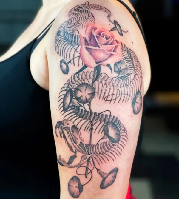 Snake Skeleton Tattoo 3