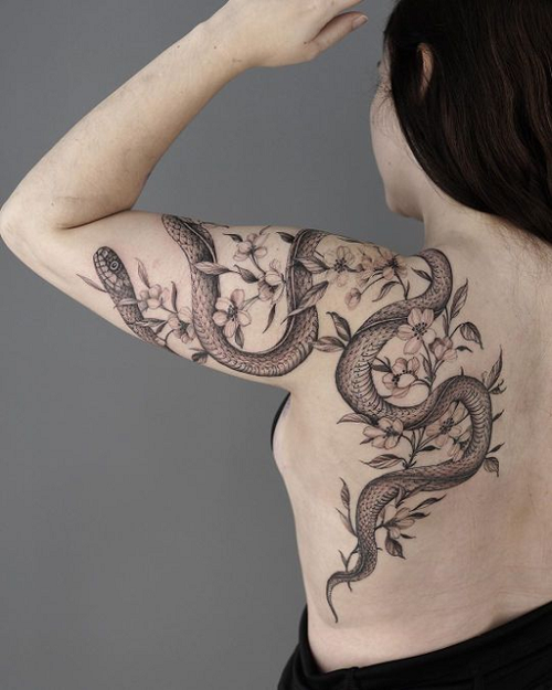 Stunning Snake Tattoo