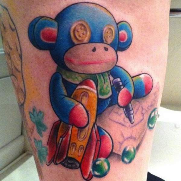 Sock Monkey Tattoo 2