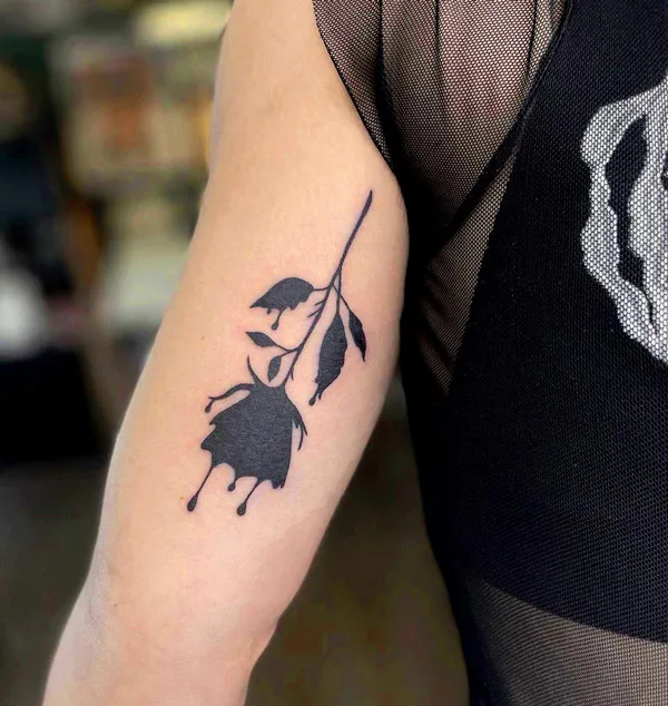 Solid Black Rose Tattoo 1