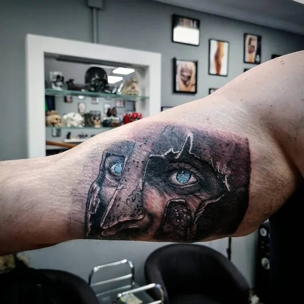 Spartan Bicep Tattoo 2
