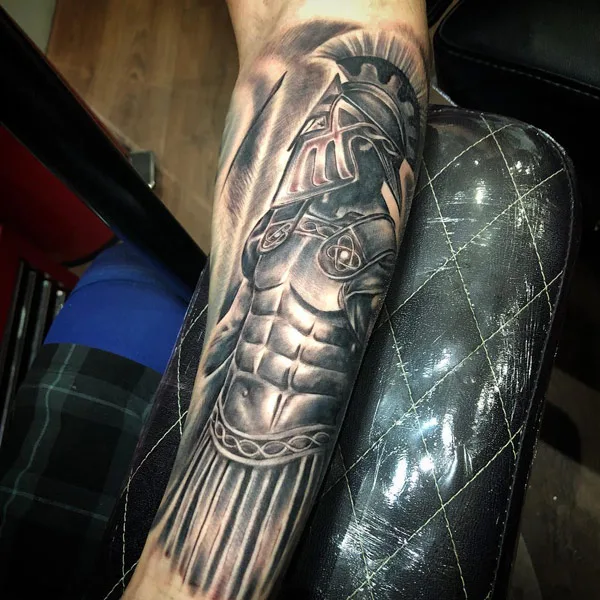 Spartan Forearm Tattoo 3