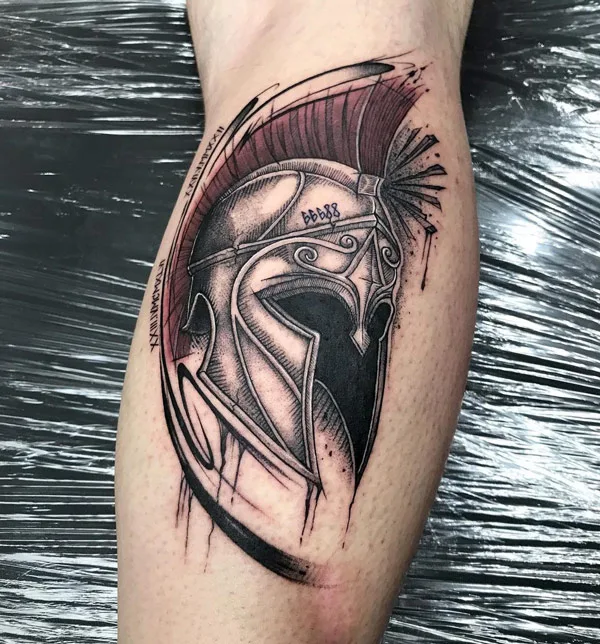 Spartan Helmet Tattoo 1