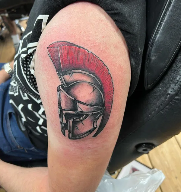 Spartan Helmet Tattoo 2