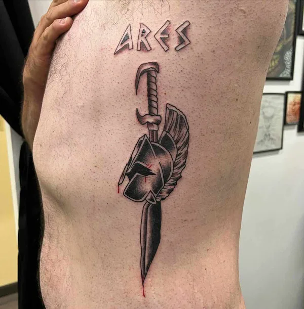 Spartan Rib Tattoo