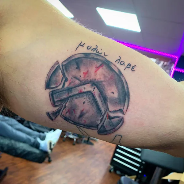 Spartan Shield Tattoo 1