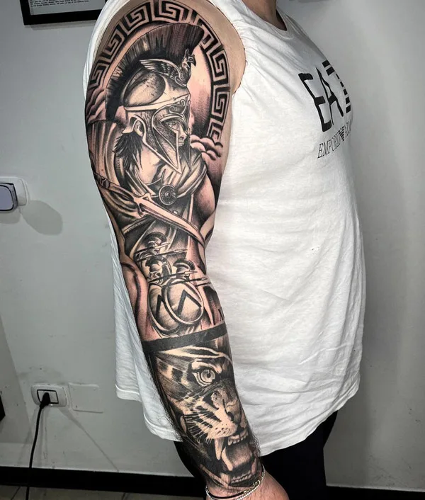 Spartan Sleeve Tattoo 3