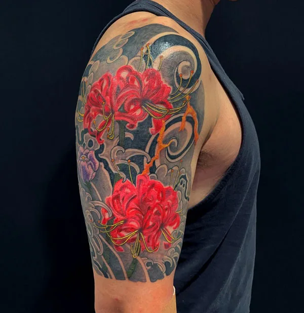 Spider Lily Tattoo Sleeve