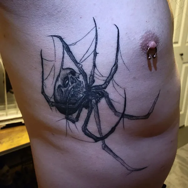 Spider Rib Tattoo