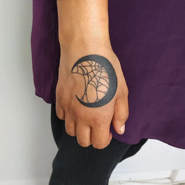 Spider web tattoo 12