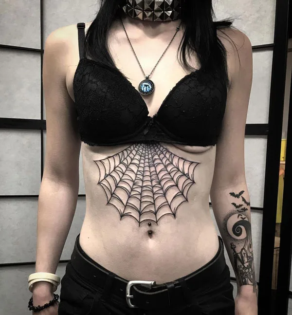 Spider web tattoo 16
