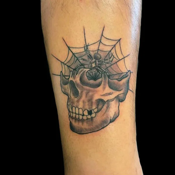 Spider web tattoo 17