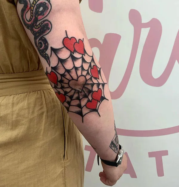 Spider web tattoo 2