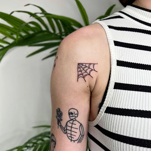 Spider web tattoo 31