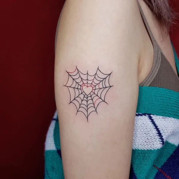 Spider web tattoo 33