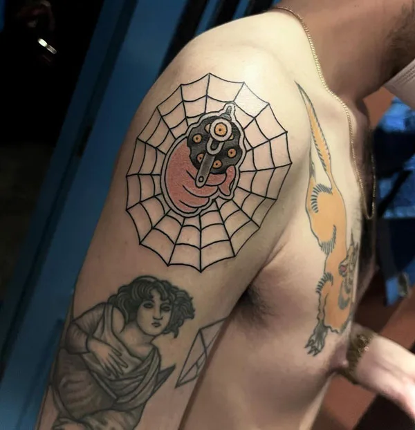 Spider web tattoo 38