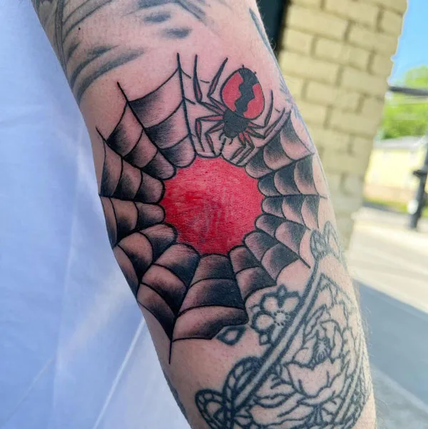 Spider web tattoo 43